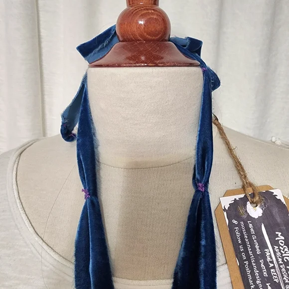 JABOT💝MOSSIE ANNA ARTISAN DESIGN NWT !!WEAR MANY WAYS!!❤️💖OOAK - Picture 5 of 16